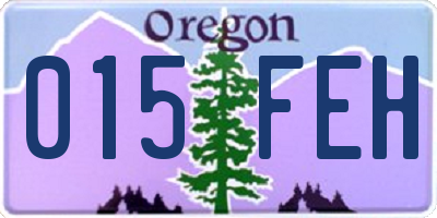 OR license plate 015FEH