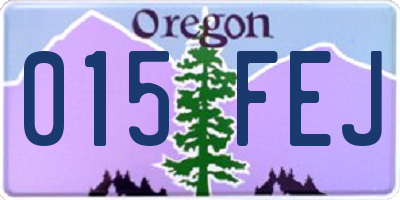 OR license plate 015FEJ