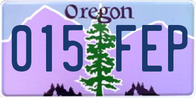 OR license plate 015FEP