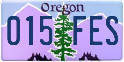 OR license plate 015FES
