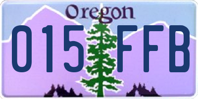 OR license plate 015FFB