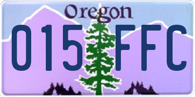 OR license plate 015FFC