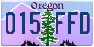 OR license plate 015FFD