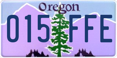 OR license plate 015FFE