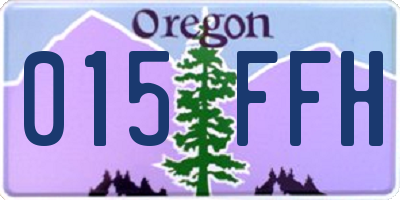 OR license plate 015FFH