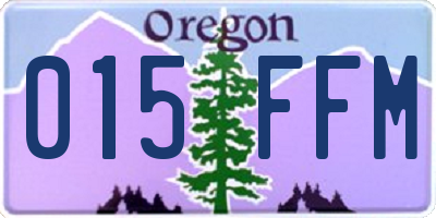 OR license plate 015FFM