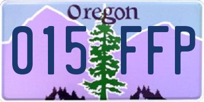 OR license plate 015FFP