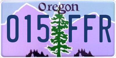 OR license plate 015FFR