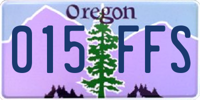 OR license plate 015FFS