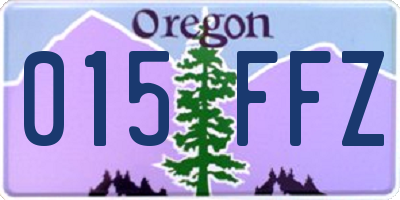 OR license plate 015FFZ