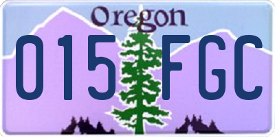 OR license plate 015FGC