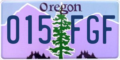 OR license plate 015FGF