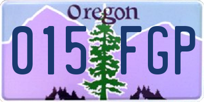 OR license plate 015FGP