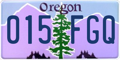 OR license plate 015FGQ
