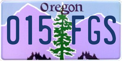 OR license plate 015FGS