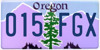 OR license plate 015FGX