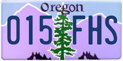 OR license plate 015FHS