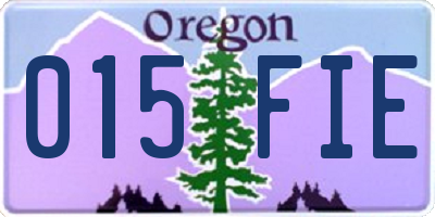 OR license plate 015FIE