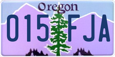 OR license plate 015FJA