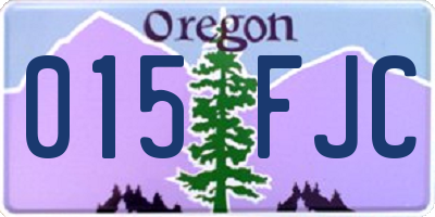 OR license plate 015FJC