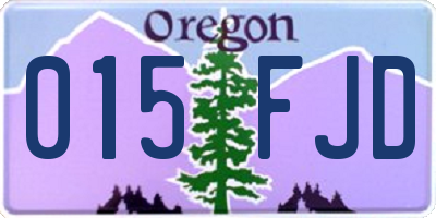 OR license plate 015FJD