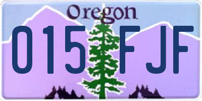 OR license plate 015FJF