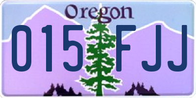 OR license plate 015FJJ