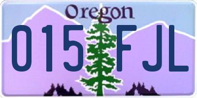 OR license plate 015FJL