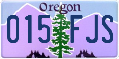OR license plate 015FJS