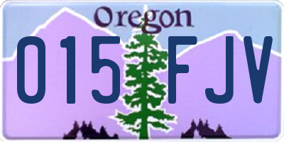 OR license plate 015FJV
