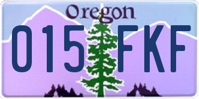 OR license plate 015FKF