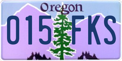 OR license plate 015FKS