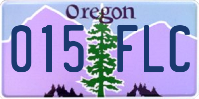 OR license plate 015FLC