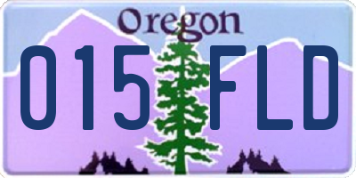 OR license plate 015FLD