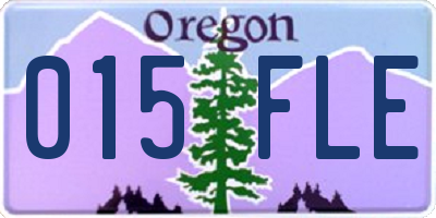 OR license plate 015FLE
