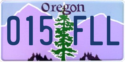 OR license plate 015FLL