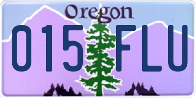 OR license plate 015FLU