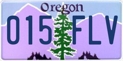 OR license plate 015FLV