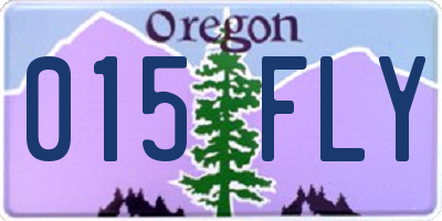 OR license plate 015FLY