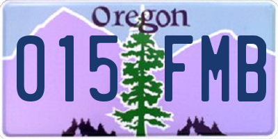 OR license plate 015FMB