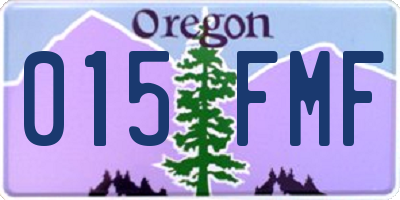 OR license plate 015FMF