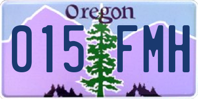 OR license plate 015FMH