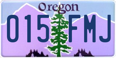 OR license plate 015FMJ