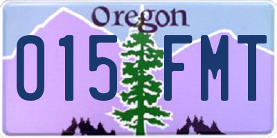 OR license plate 015FMT