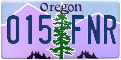 OR license plate 015FNR