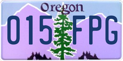 OR license plate 015FPG