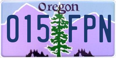 OR license plate 015FPN