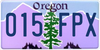 OR license plate 015FPX