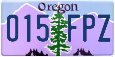OR license plate 015FPZ