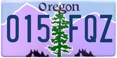 OR license plate 015FQZ